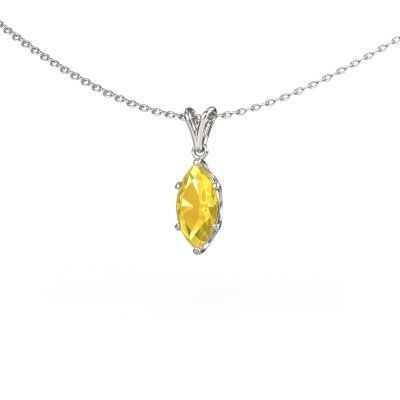 Pendant Sam MRQ 950 platinum yellow sapphire 10x5 mm