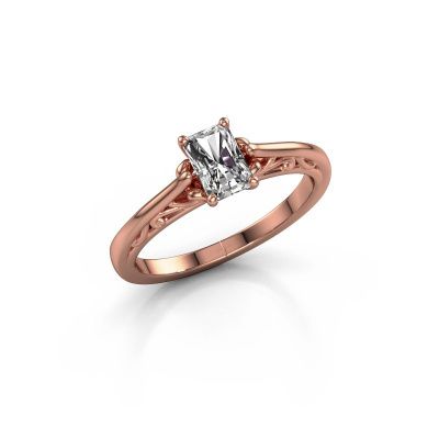 Engagement ring Shannon rad 585 rose gold diamond 0.65 crt