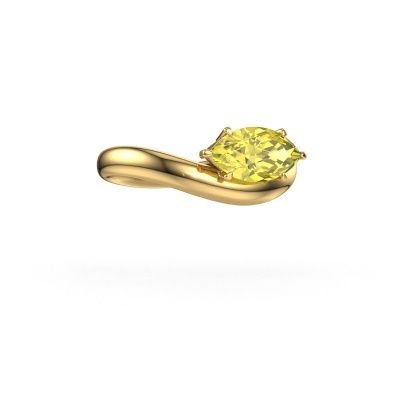 Engagement ring Floor MRQ 585 gold yellow lab grown diamond 11x5.5 mm