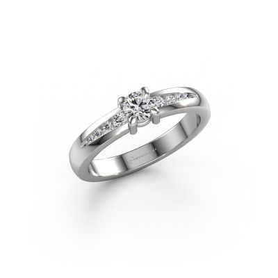 Engagement ring Zohra 585 white gold lab grown diamond 0.383 crt