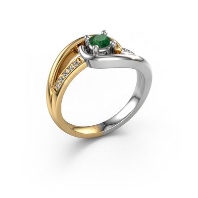 Ring Aylin 585 gold emerald 4 mm