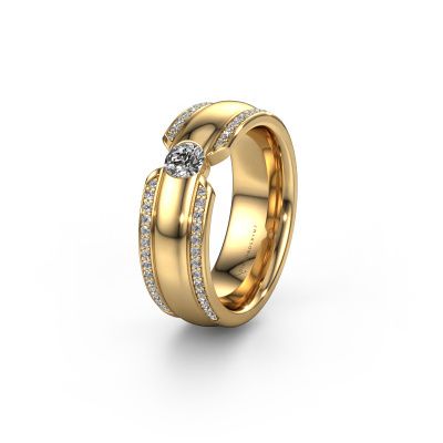 Wedding ring WHR0575L 585 gold zirconia ±0.28x0.08 in