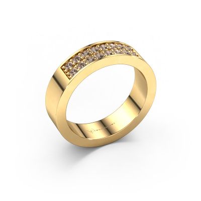 Vorsteckring Catharina 5 585 Gold Braun Diamant 0.32 crt