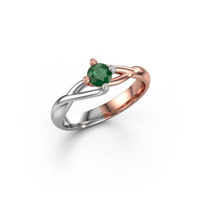 Ring Paulien 585 rose gold emerald 4.2 mm