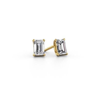 Stud earrings Sam EME 585 gold diamond 3.00 crt