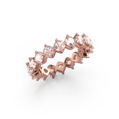 Stackable ring Janie 3.4mm 585 rose gold morganite champagne 3.4 mm