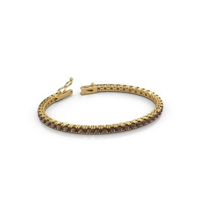 Tennisarmband Shirley 3.4 585 rookkwarts goud 3.4 mm