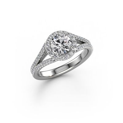 Verlovingsring Verla rnd 2 585 witgoud lab-grown diamant 1.42 crt