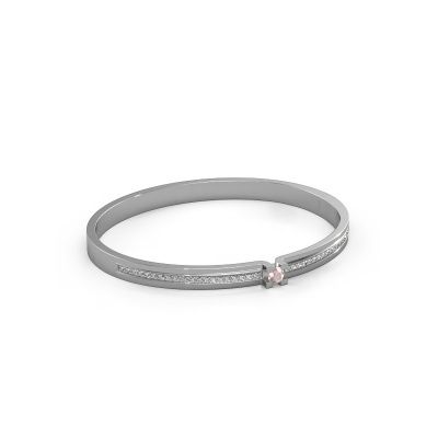 Bracelet Myrthe 585 white gold morganite champagne 4 mm