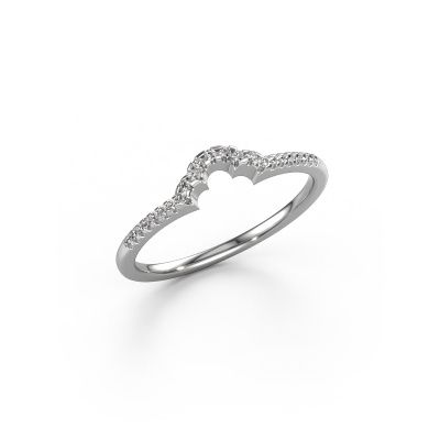Stackable ring SRH0499C10H22 585 white gold diamond 0.115 crt