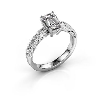 Engagement ring Shonta EME 950 platinum diamond 1.28 crt