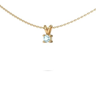 Kette Eline 585 Gold Aquamarin 5 mm