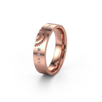 Wedding ring WH2116L25A 585 rose gold zirconia ±0.20x0.07 in