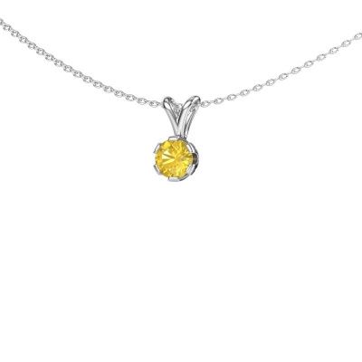 Pendant Julia 950 platinum yellow sapphire 5 mm