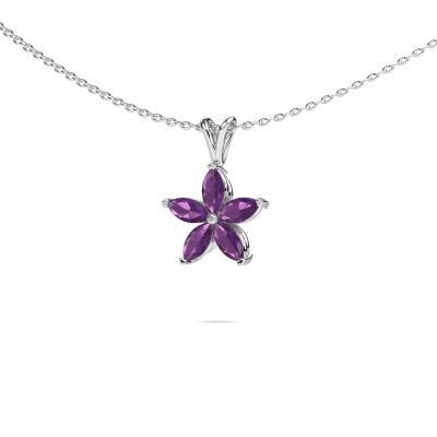 Pendant Sylvana 585 white gold amethyst 5x2.5 mm