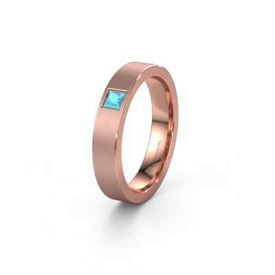 Friendship ring WH0101L14BMSQ 585 rose gold blue topaz ±4x2 mm