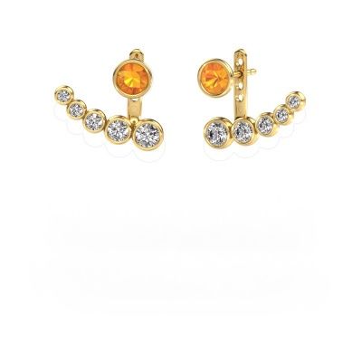 Boucles d'oreilles Wendy 585 or jaune citrine 5 mm