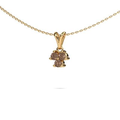 Pendant Shirlee 585 gold brown diamond 0.30 crt