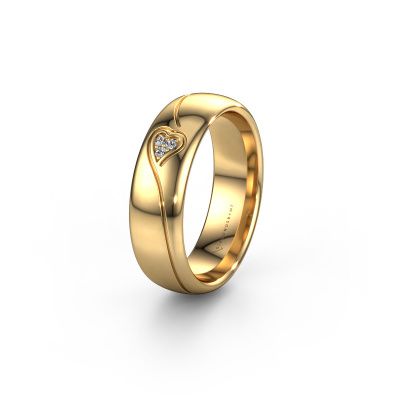 Trouwring WH0168L36AP 585 goud diamant ±6x1.7 mm