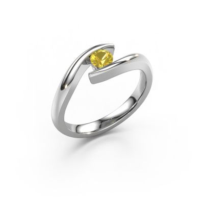Engagement ring Alaina 585 white gold yellow sapphire 4 mm