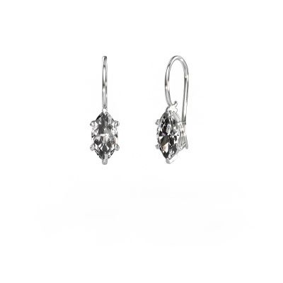 Drop earrings Cleo MRQ 585 white gold diamond 1.50 crt