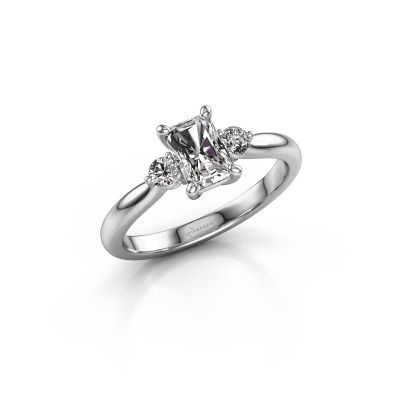 Engagement ring Lieselot RAD 585 white gold diamond 0.71 crt