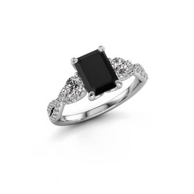 Verlovingsring Marilou EME 585 witgoud zwarte diamant 2.62 crt