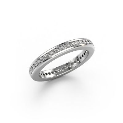 Stackable ring Elvire 3 585 white gold lab-grown diamond 0.48 crt