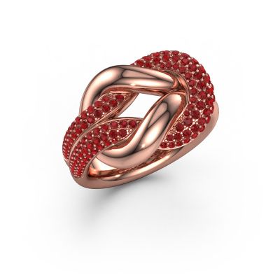 Ring Delena 585 rose gold ruby 0.8 mm