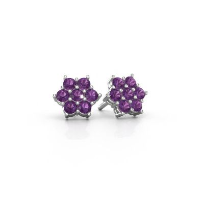 Ohrsteckers Bonita 585 Weißgold Amethyst 2.4 mm