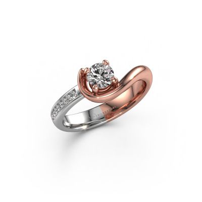 Bague de fiançailles Ceylin 585 or rose diamant 0.40 crt