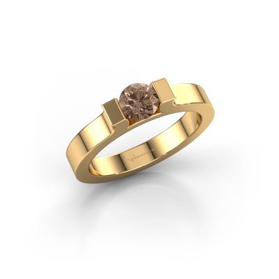 Verlovingsring Jodee 585 goud bruine diamant 0.50 crt
