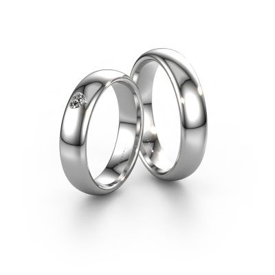 Eheringe set WH0101LM35BPHRT ±6x2 mm 14 Karat Gold Diamant 0.12 crt