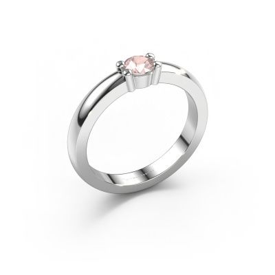 Ring Yasmin 1 585 white gold morganite champagne 4 mm