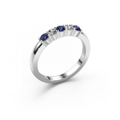 Ring Yasmin 5 585 white gold sapphire 3 mm