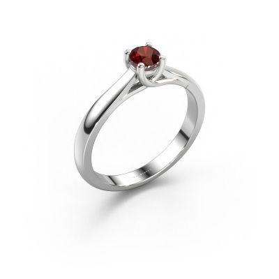Engagement ring Mia 1 950 platinum garnet 4 mm
