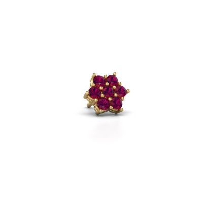 Men's earring Andreas 585 gold rhodolite 2.4 mm