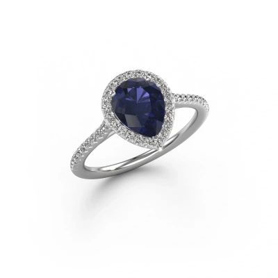 Engagement ring Seline per 2 950 platinum sapphire 8x6 mm