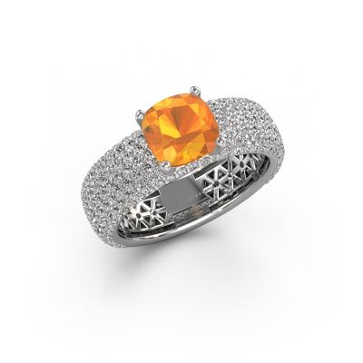 Engagement ring Darcy 585 white gold citrin 7 mm