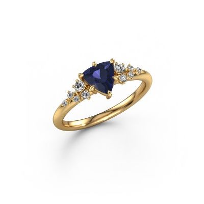 Ring Royce TRI 585 gold sapphire 6 mm