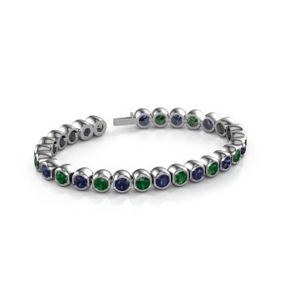 Tennis bracelet Bianca 5 mm 585 white gold emerald 5 mm