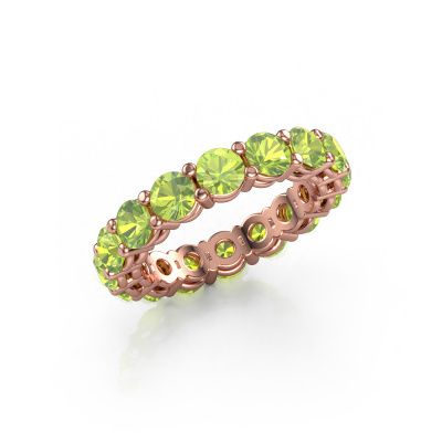 Stackable ring Michelle full 4.0 585 rose gold peridot 4 mm