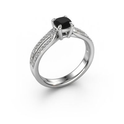 Engagement ring Antonia cus 2 950 platinum black diamond 0.930 crt