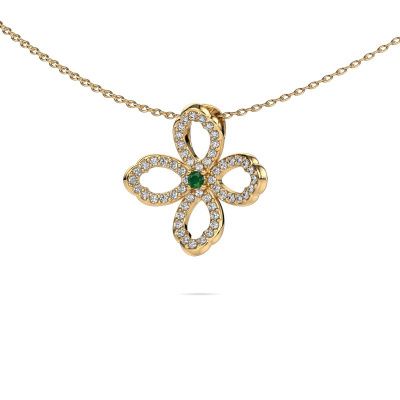 Necklace Chelsea 585 gold emerald 2 mm
