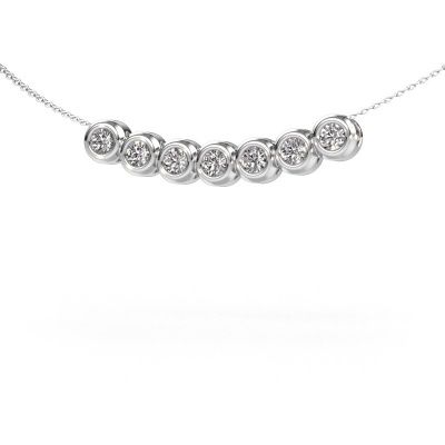 Collier Kim 7 585 or blanc zircone 3.4 mm