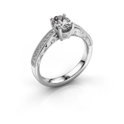 Verlovingsring Shonta OVL 585 witgoud diamant 0.734 crt