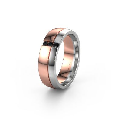 Ehering WH0223L56A 585 Roségold Schwarz Diamant ±6x1.7 mm