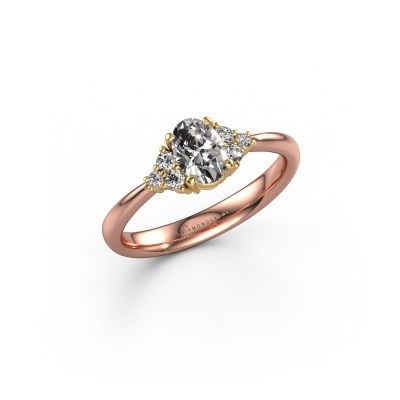 Engagement ring Aleida OVL 1 585 rose gold diamond 0.73 crt