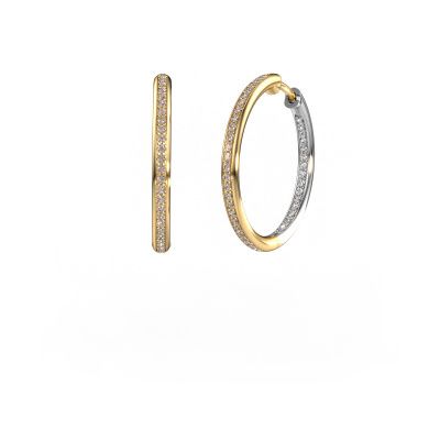 Creole Sina 20mm 585 Gold Braun Diamant 0.536 crt