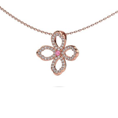 Necklace Chelsea 585 rose gold pink sapphire 2 mm